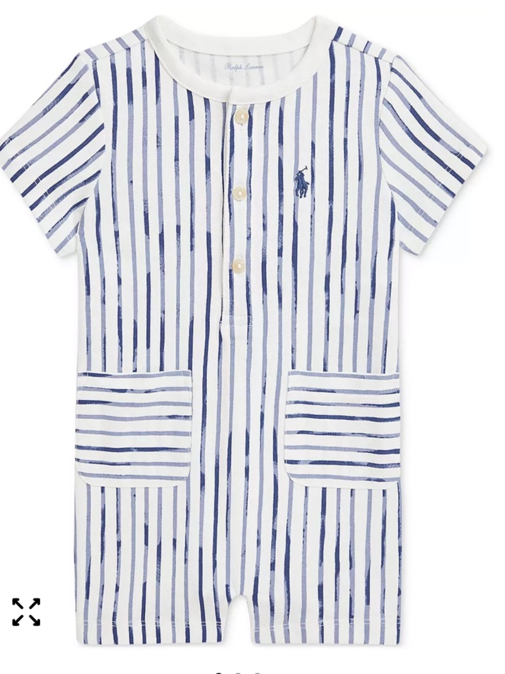 NWT Polo Ralph Loren Baby Boys Striped Jersey Shortall